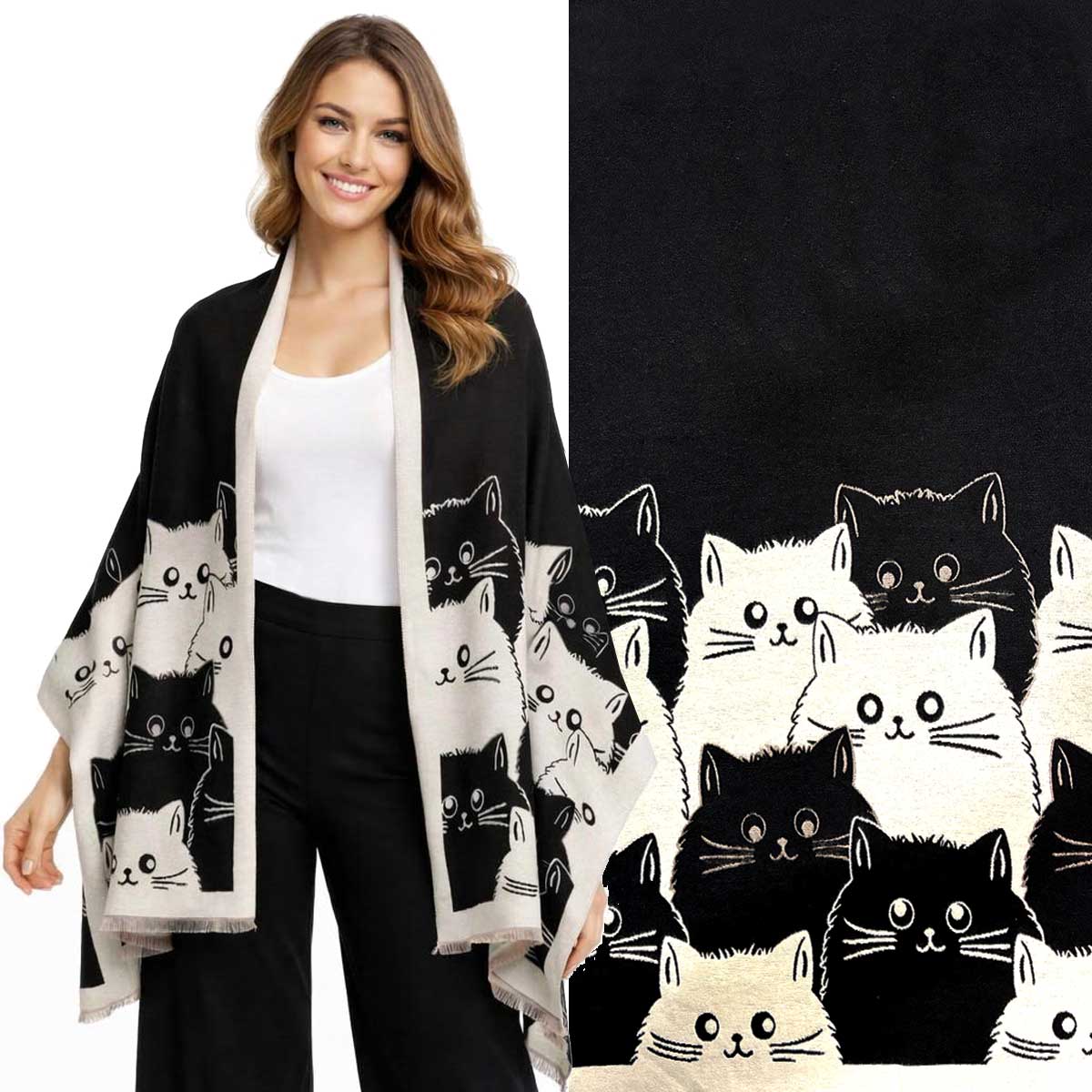 3898 - Cashmere Feel Shawls