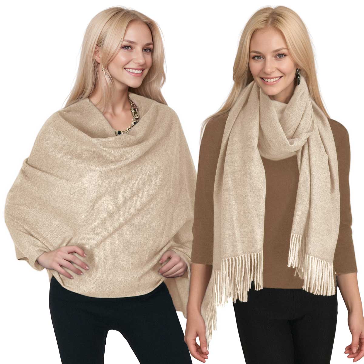 2402 - Cashmere Feel Solid Color Scarves