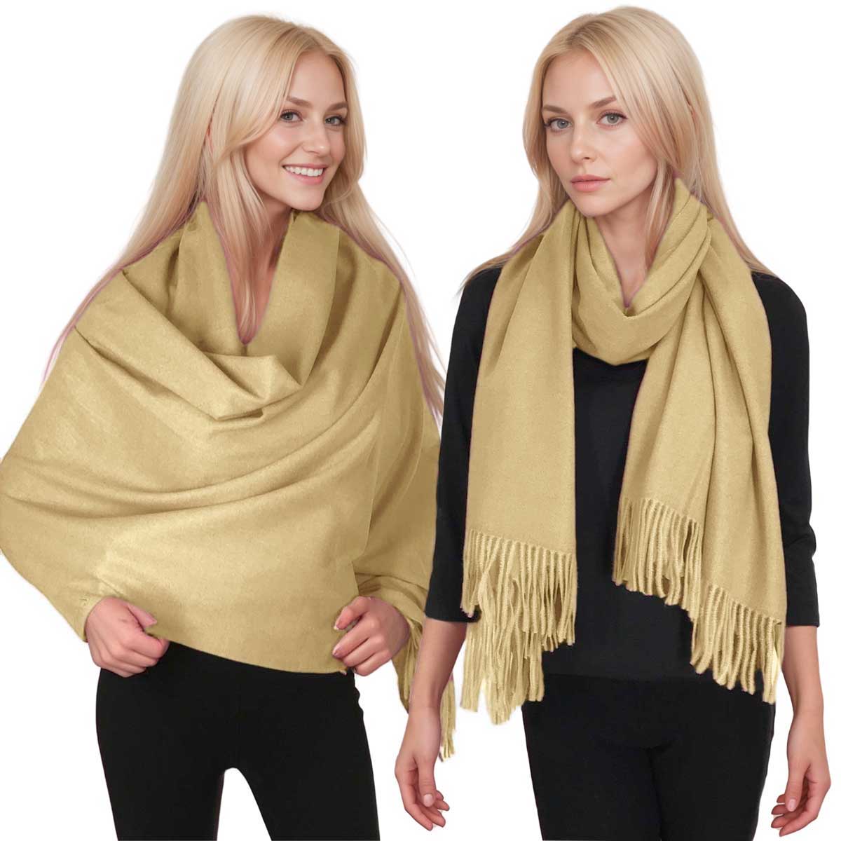 2402 - Cashmere Feel Solid Color Scarves