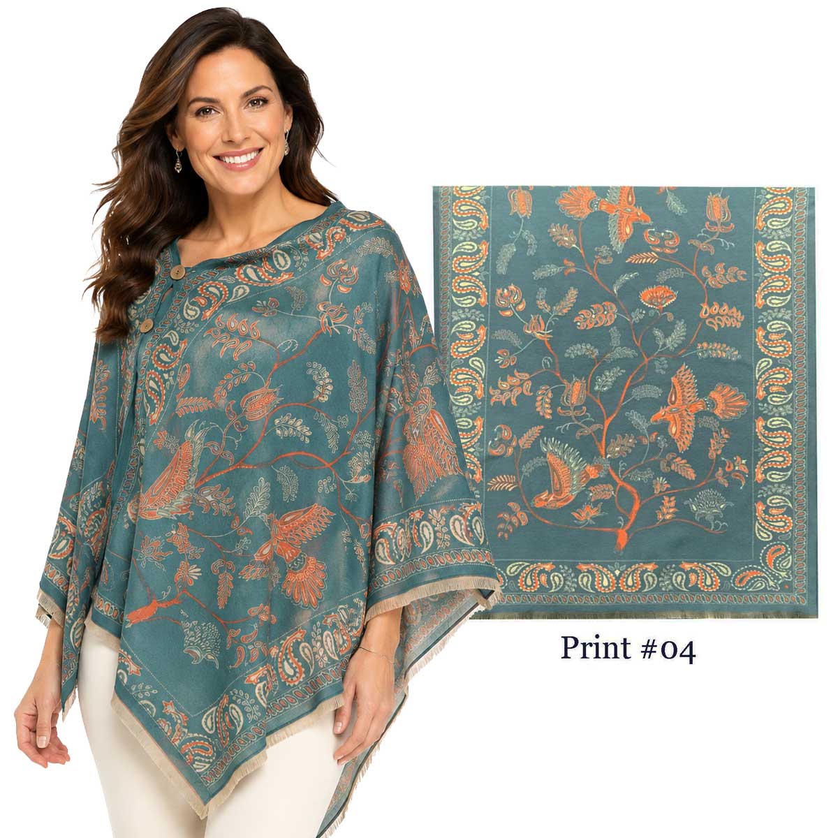 3916/T - Silk Blend Button Shawls