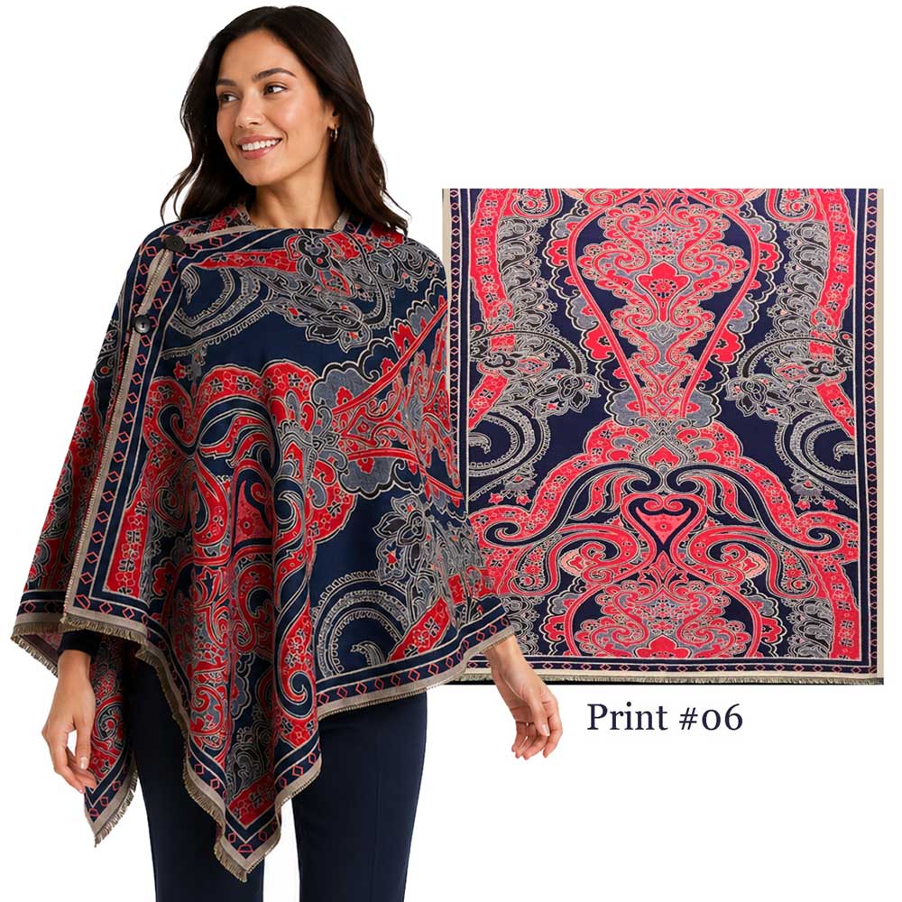 3916/T - Silk Blend Button Shawls