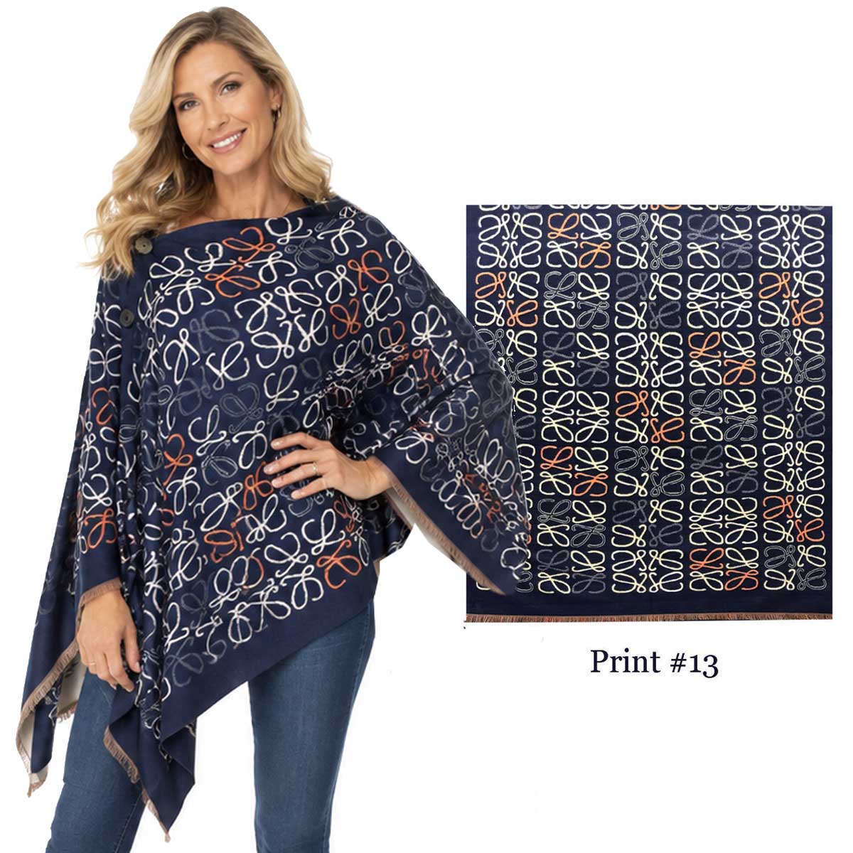 3916/T - Silk Blend Button Shawls