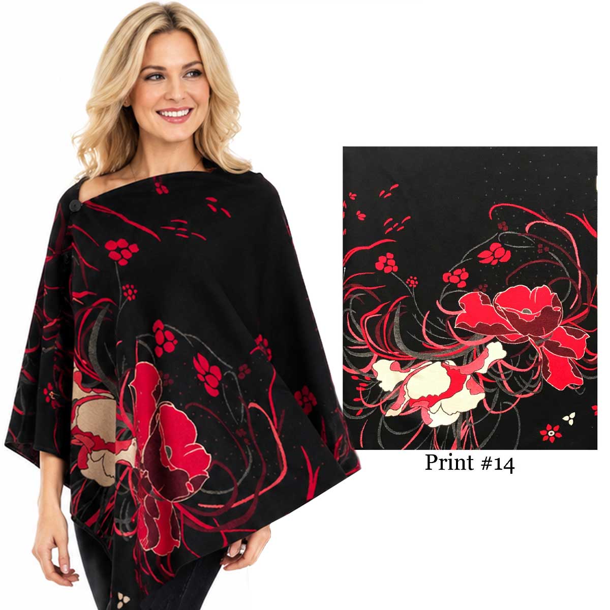 3916/T - Silk Blend Button Shawls