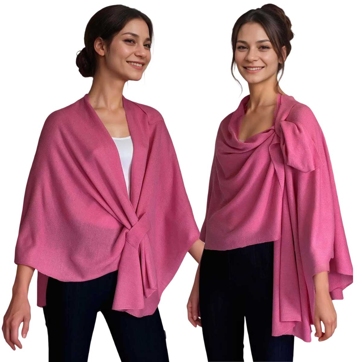 3934 - Cashmere Feel Double Loop Cape