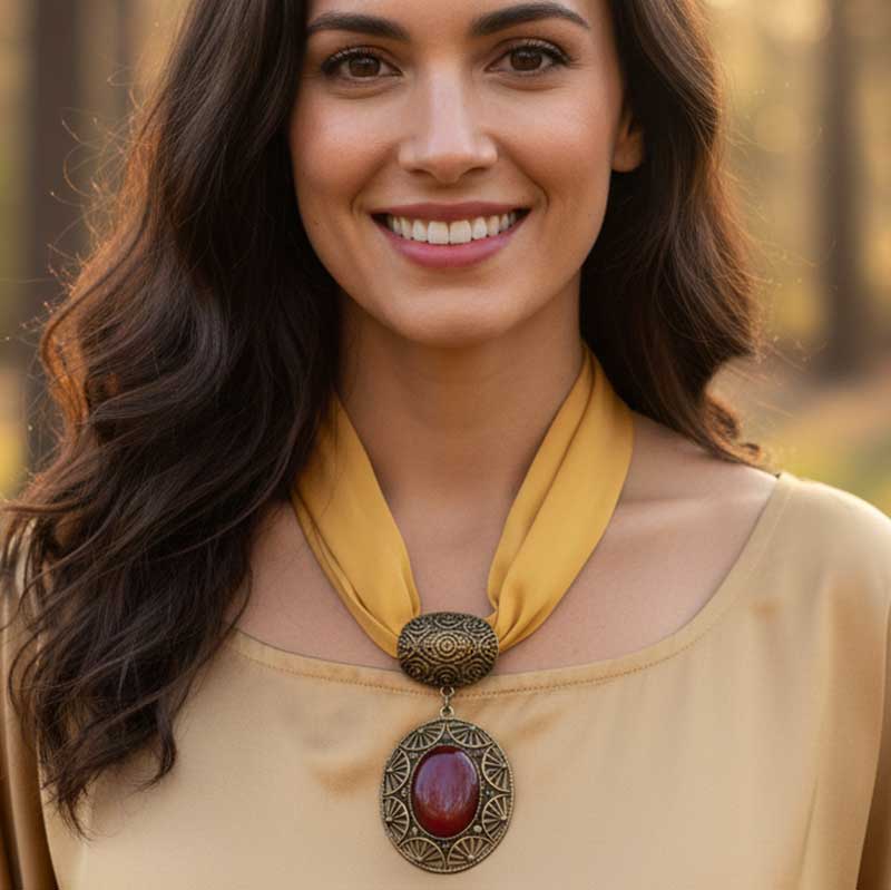 3964 - Satin Victorian Pendant Necklaces