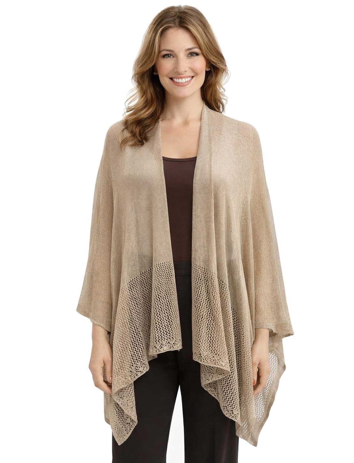 3868 - Mesh Knit Ruana