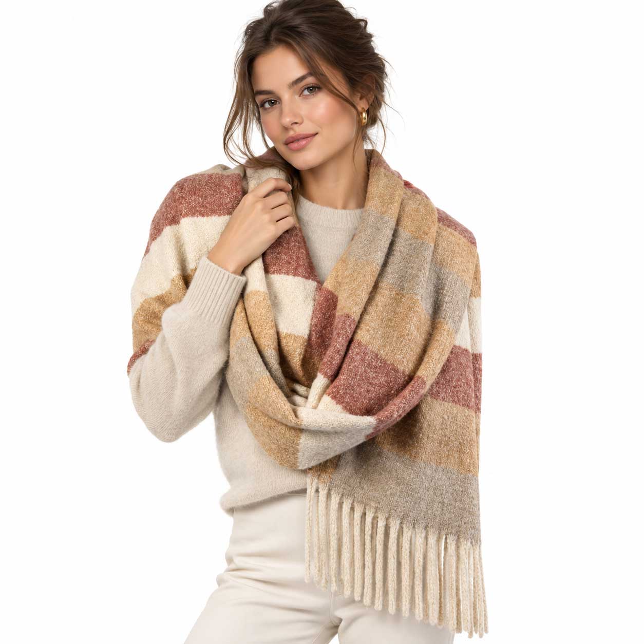 4370 - Striped Winter Scarves