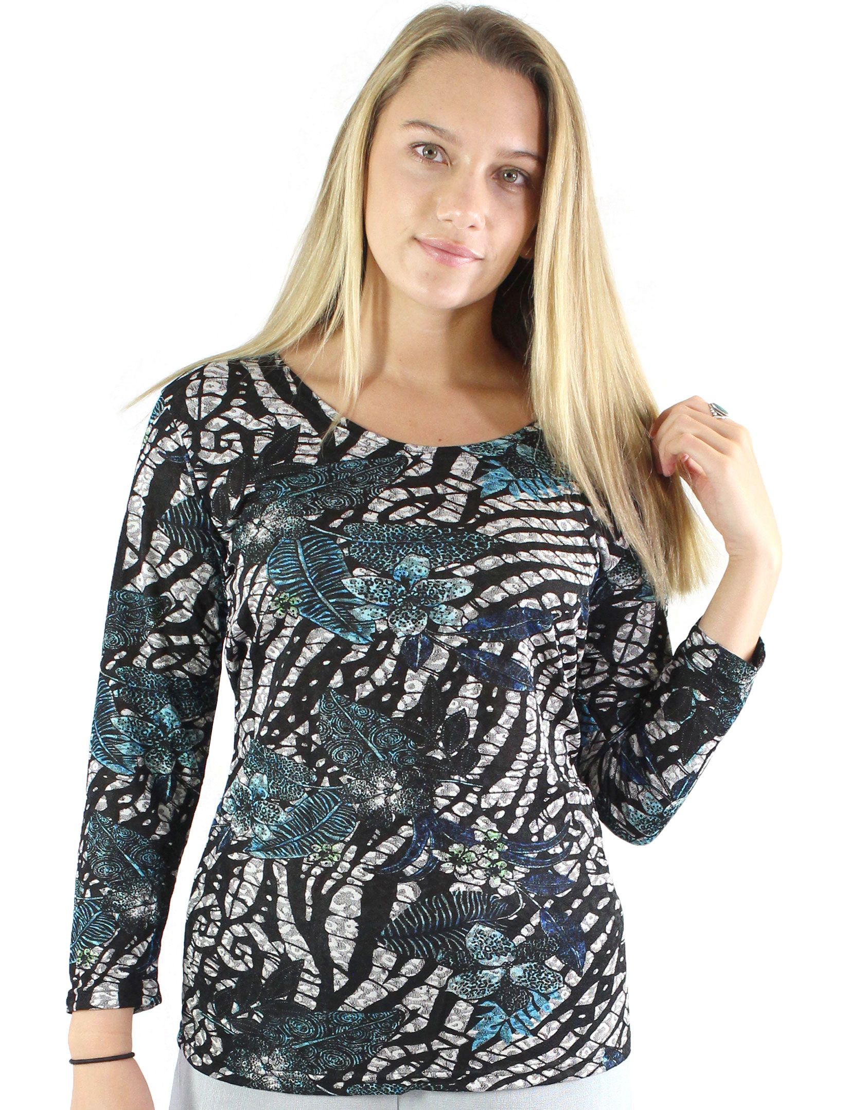 Wholesale1175 - Slinky Travel Tops - Three Quarter Sleeve