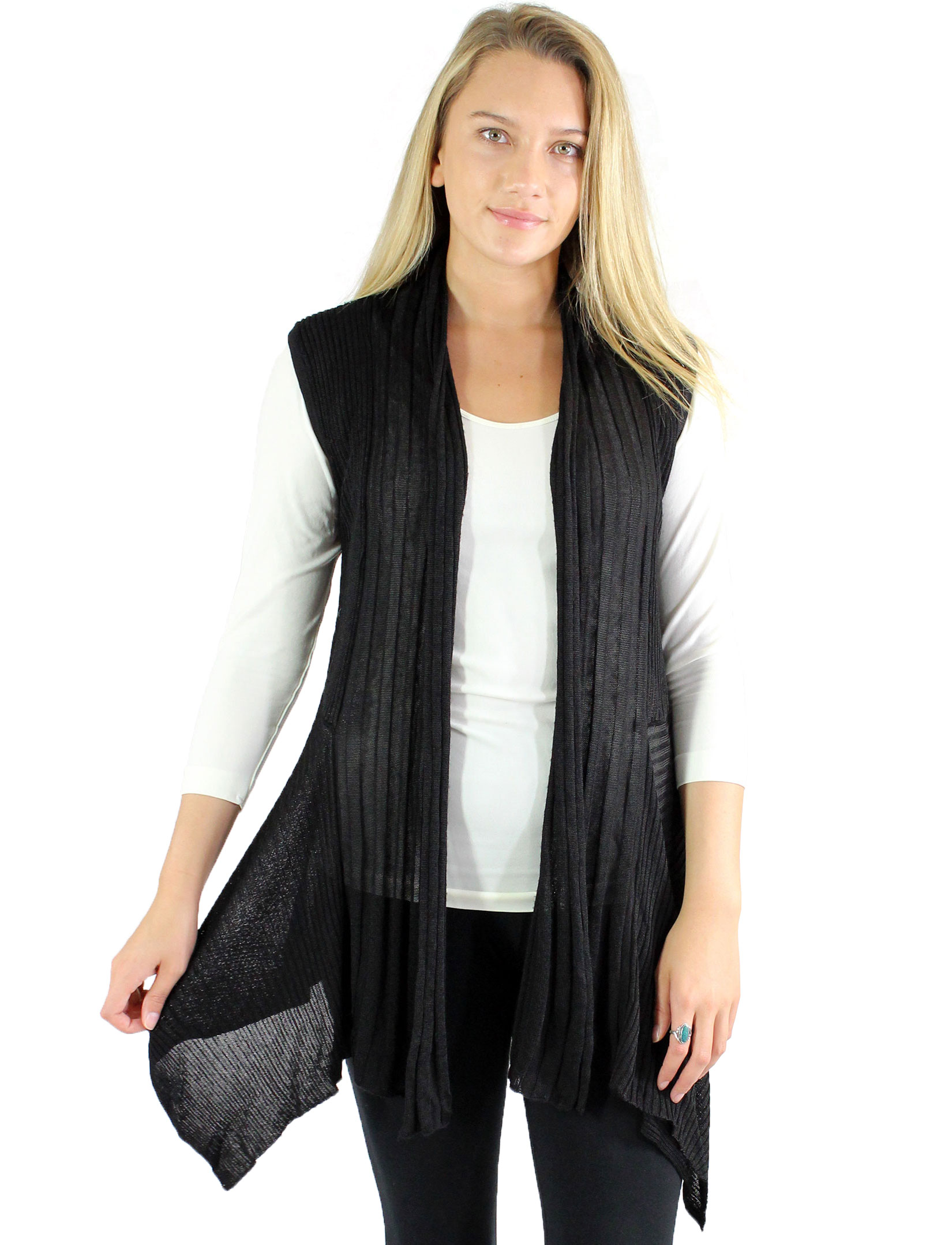 Magic Convertible Ribbed Sweater Vest 