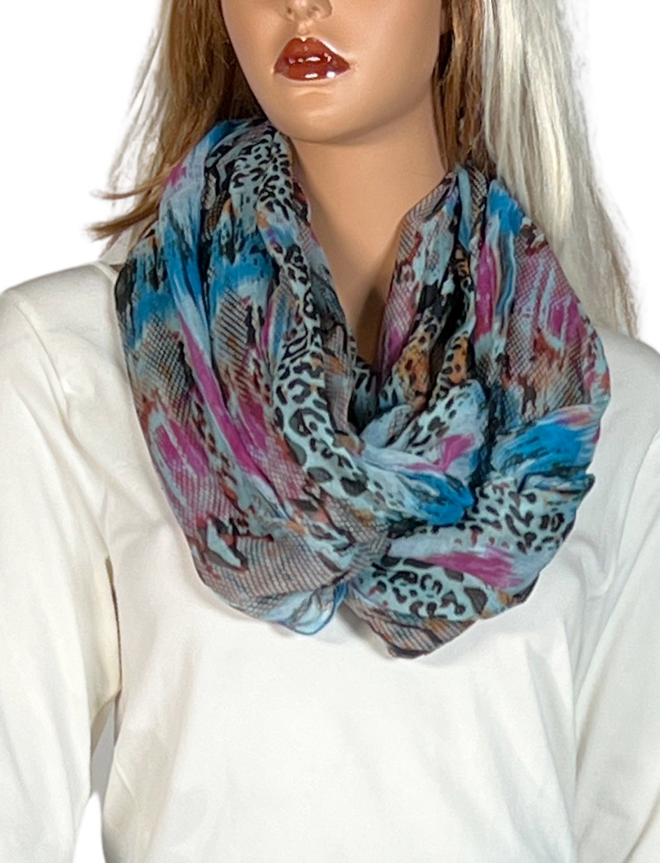 wholesale Wide Print Infinity Scarves - 3062/3064