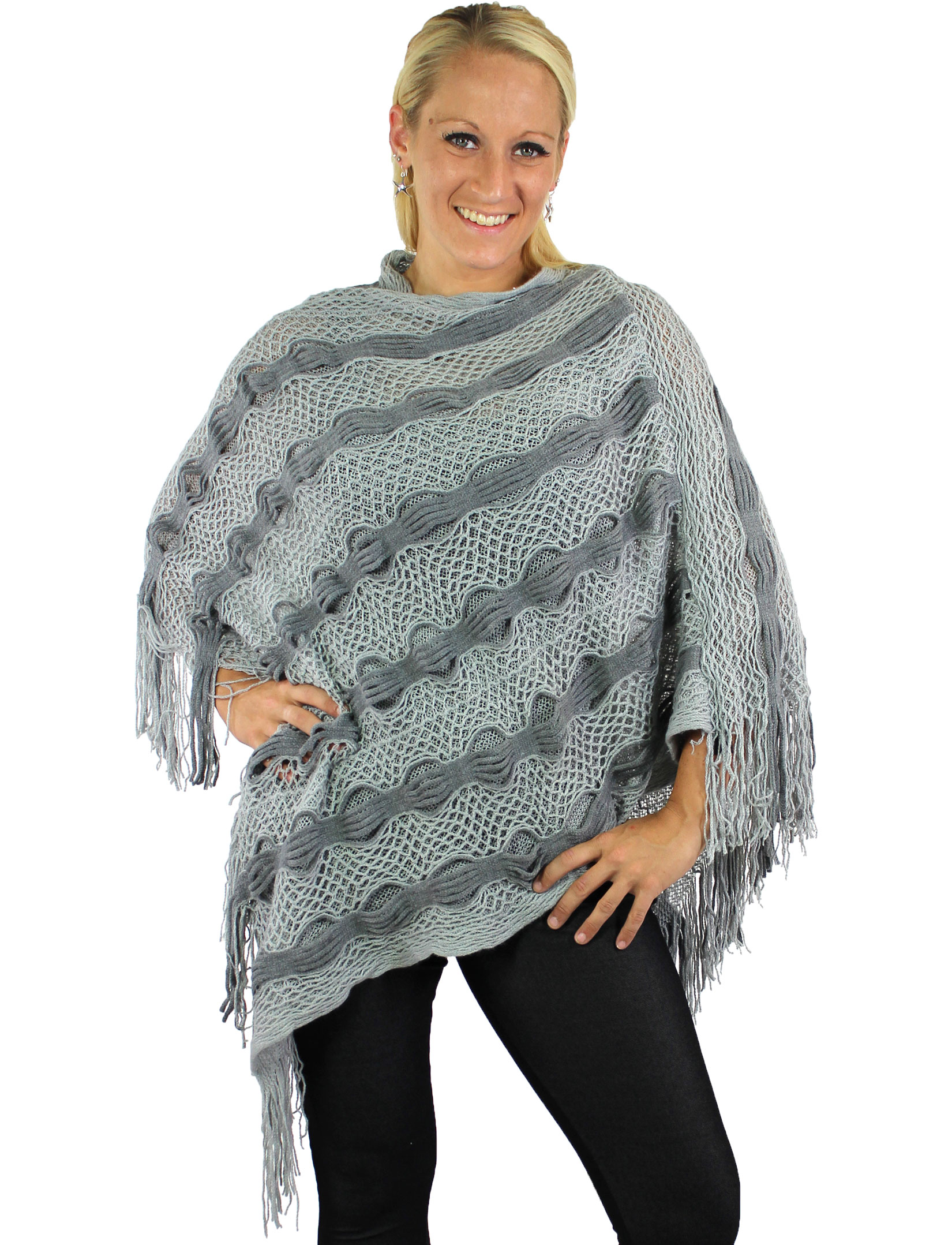 4321  - Wave Lattice Poncho 