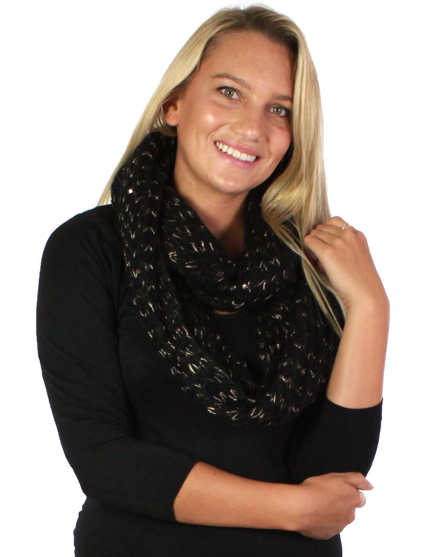 wholesale Infinity Scarves - Crochet Sparkle 4082*