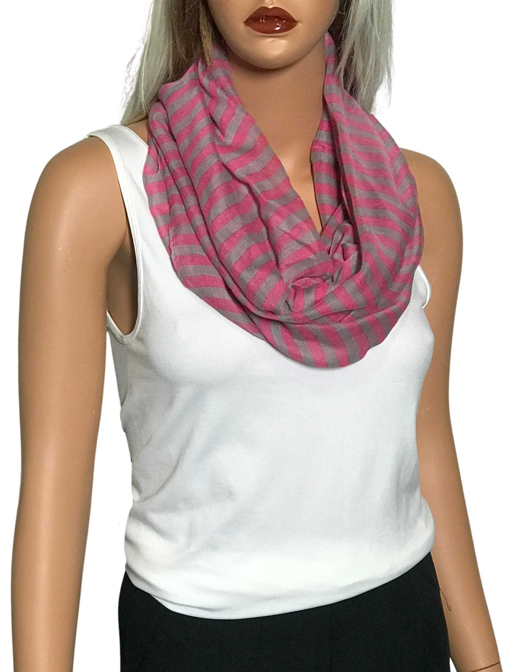 wholesale 3329 - Striped Infinity Scarves