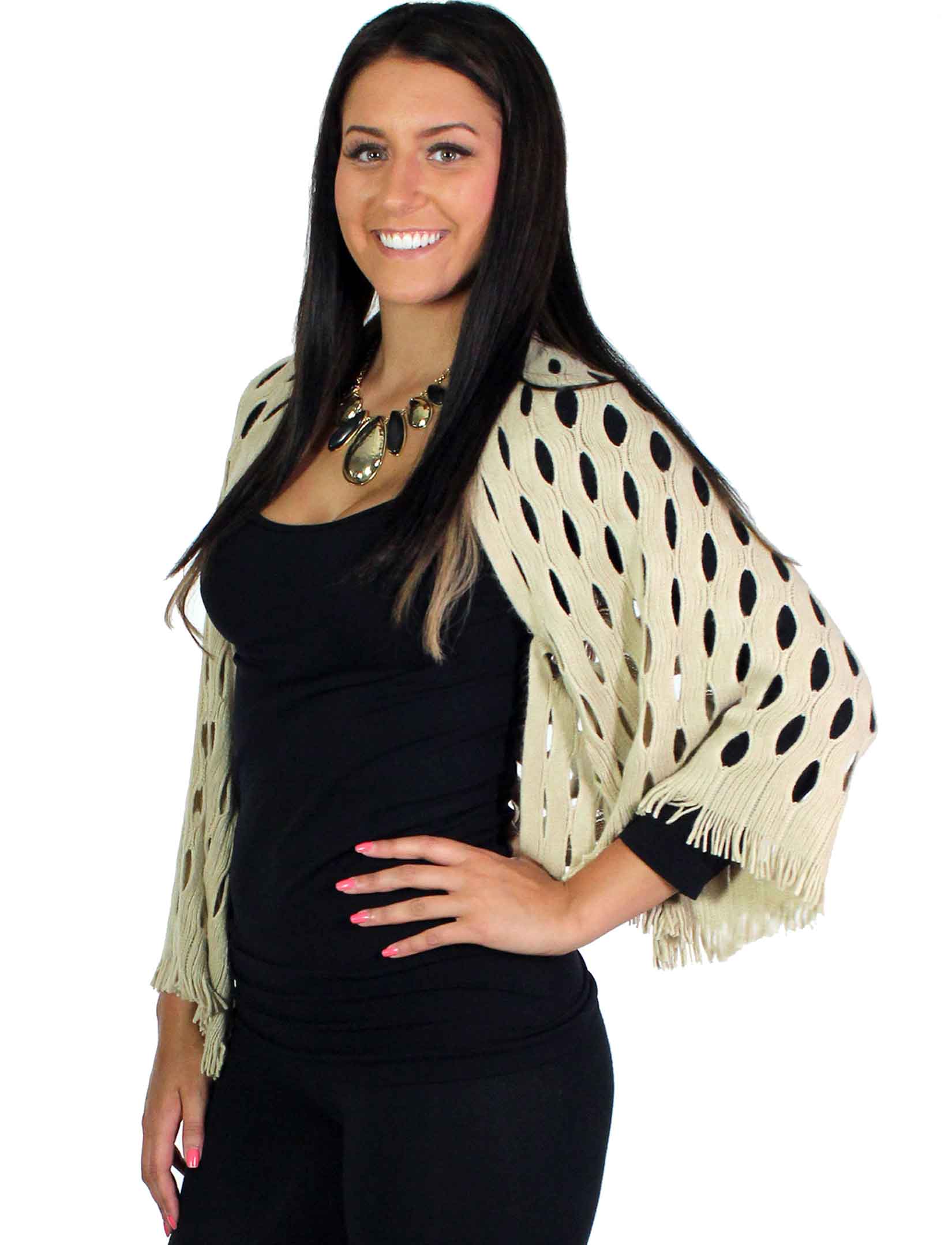 2141 - Oval Mesh Scarf/Shrug