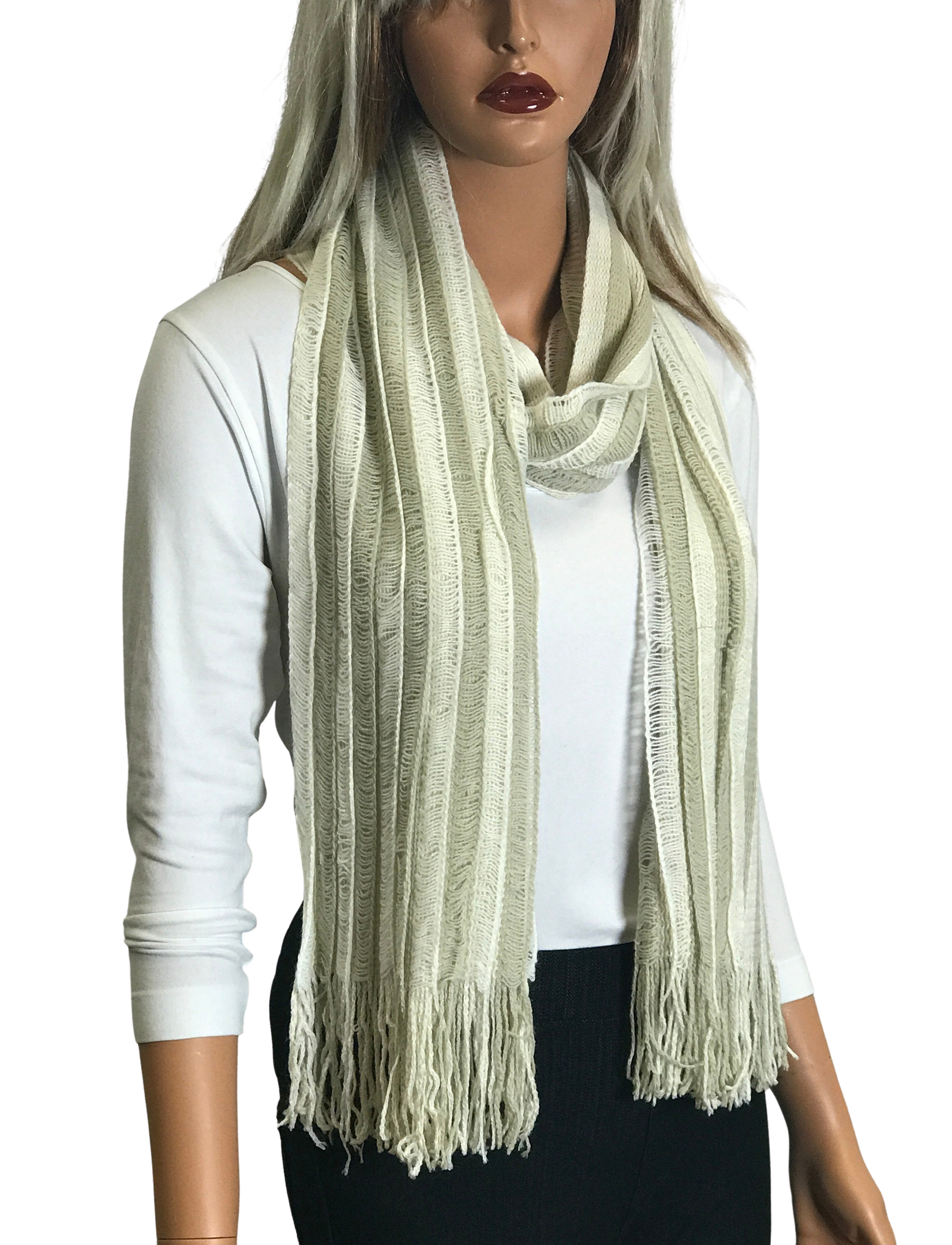 1120 - Knitted Striped Scarves