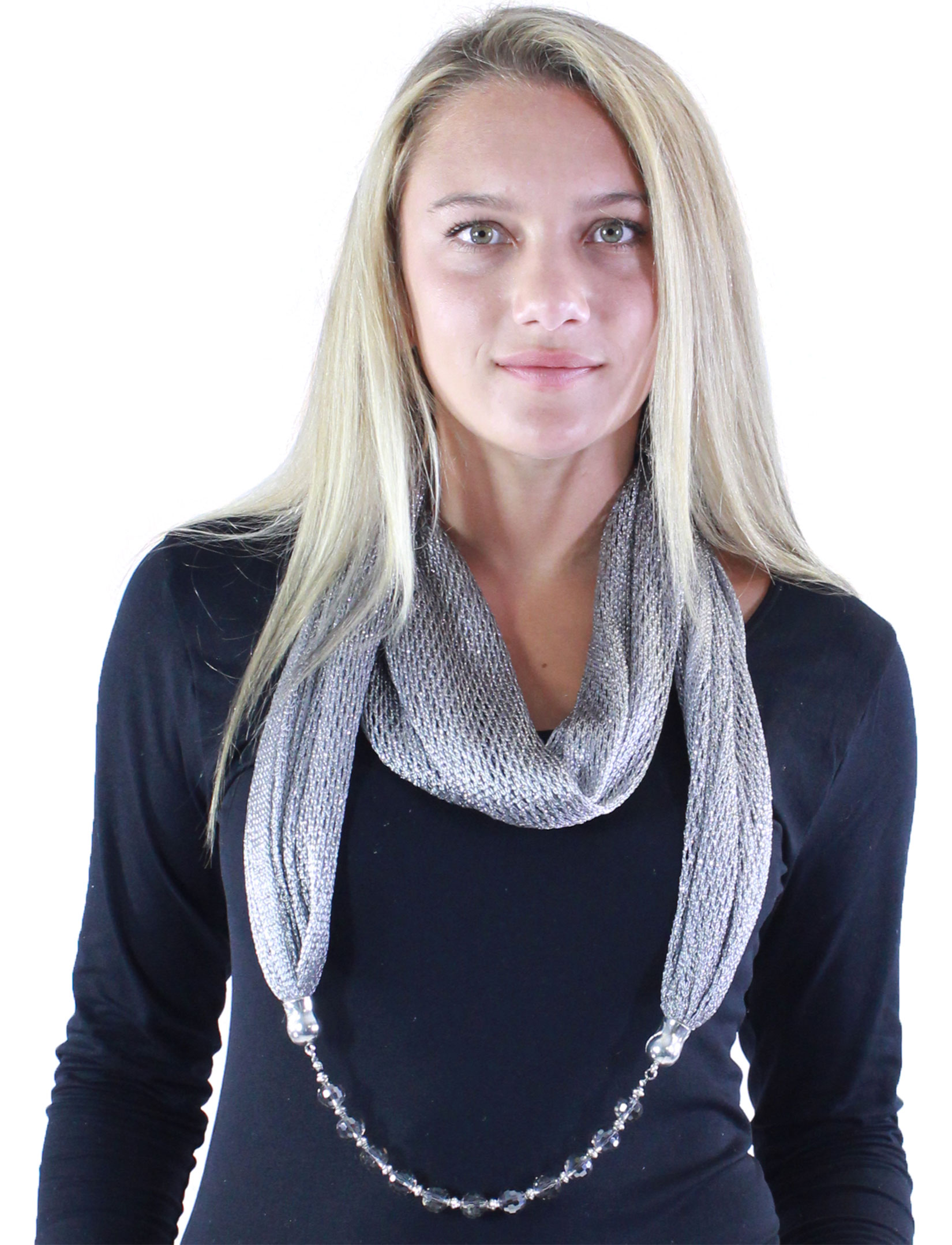 2903 - Metallic Scarf w/Jewelry