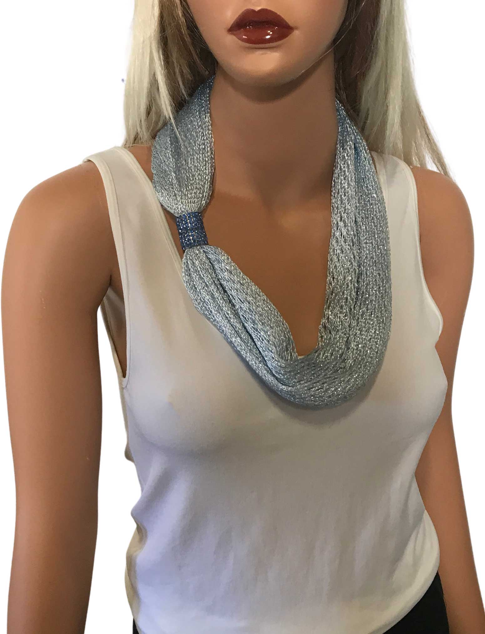 2905 - Magnetic Clasp Metallic Scarves