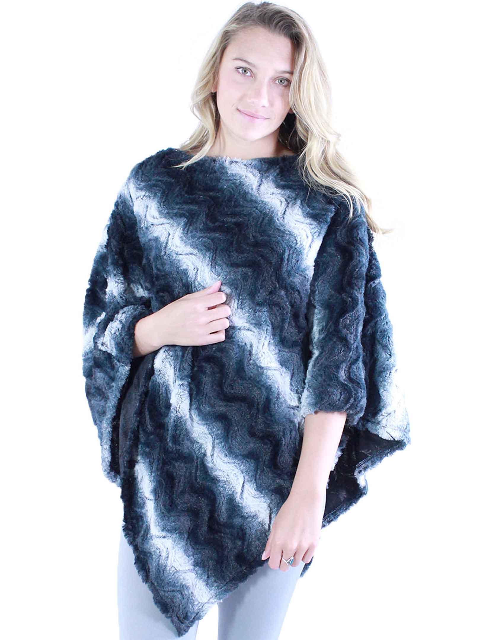 Winter Ponchos - Faux Fur Designs 2970