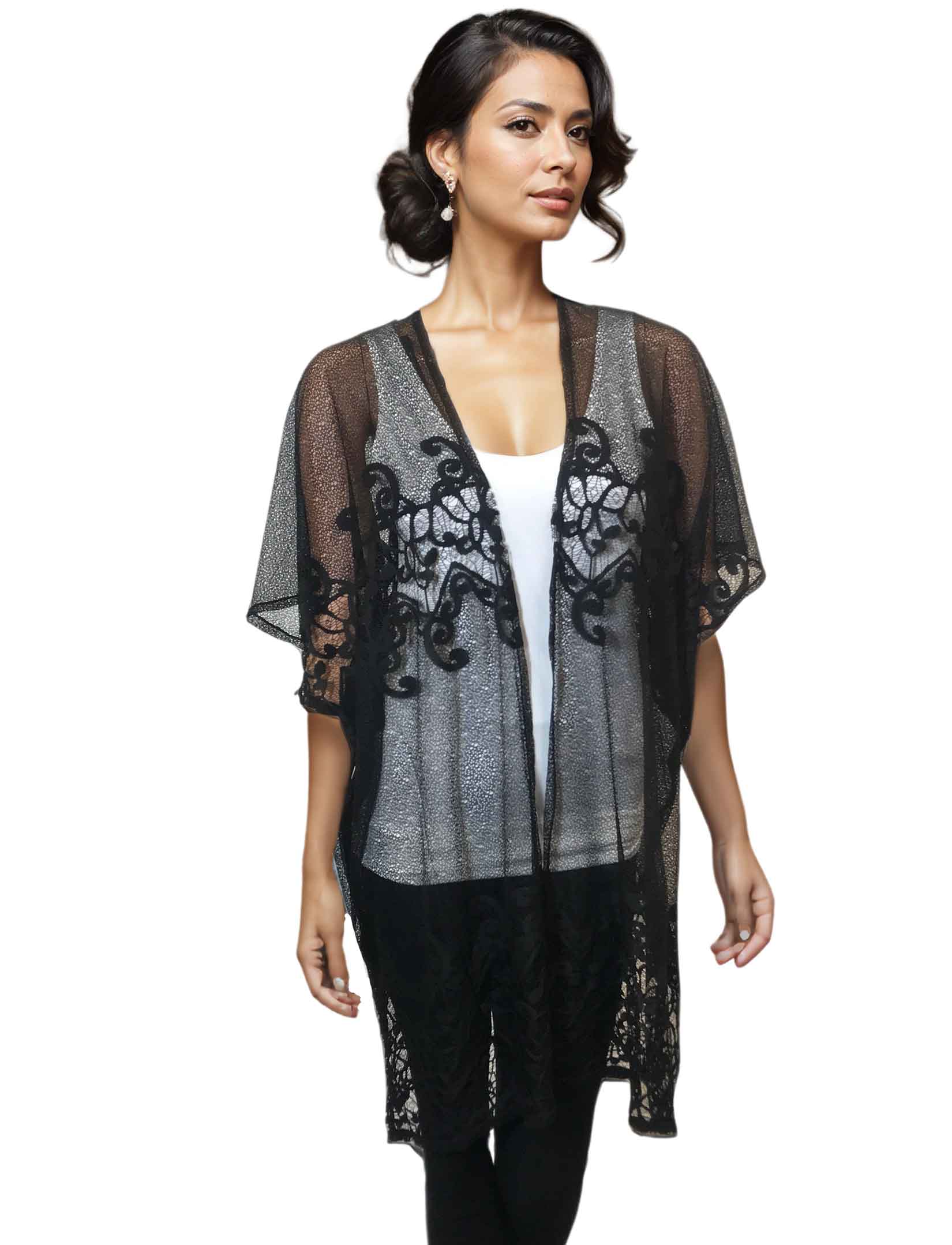 9251 - Lace Design Kimono