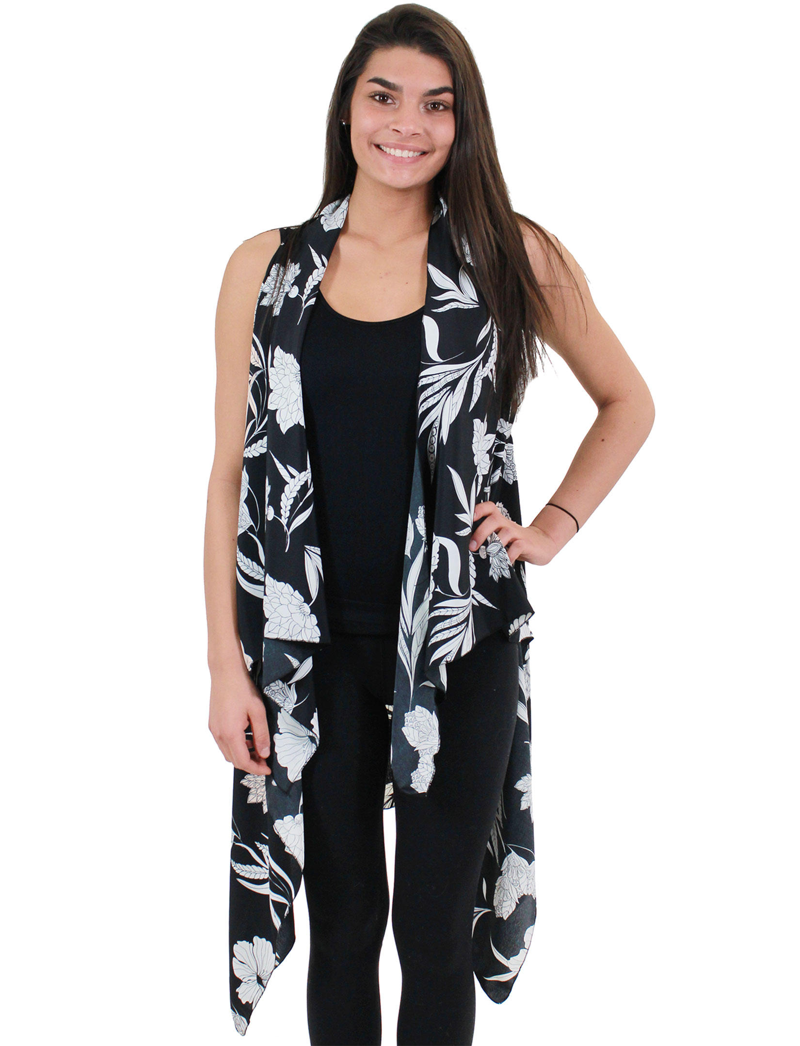 3121 - Brushed Matte Satin Scarf Vests