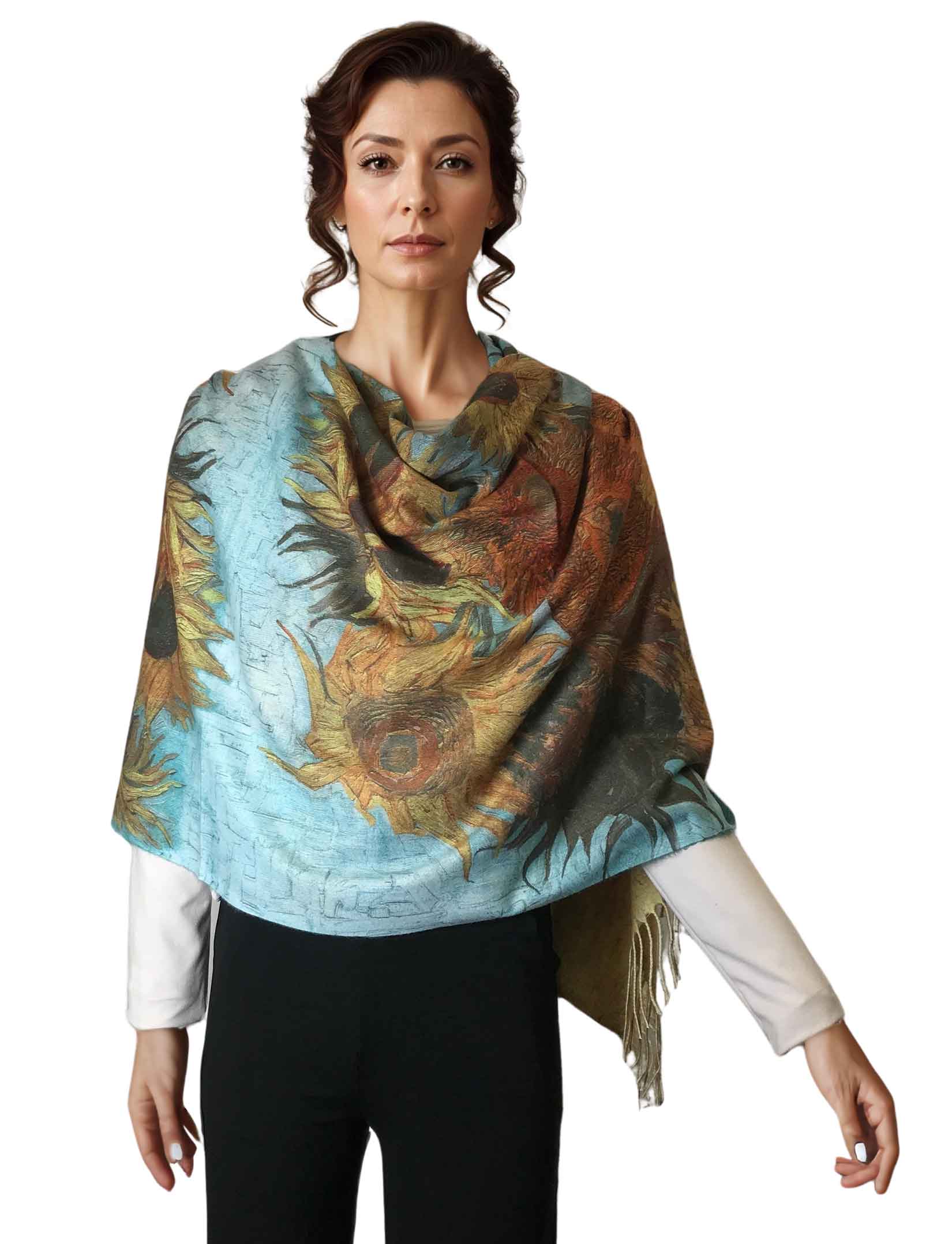 3196 - Sueded Art Design Shawls (Without Buttons)