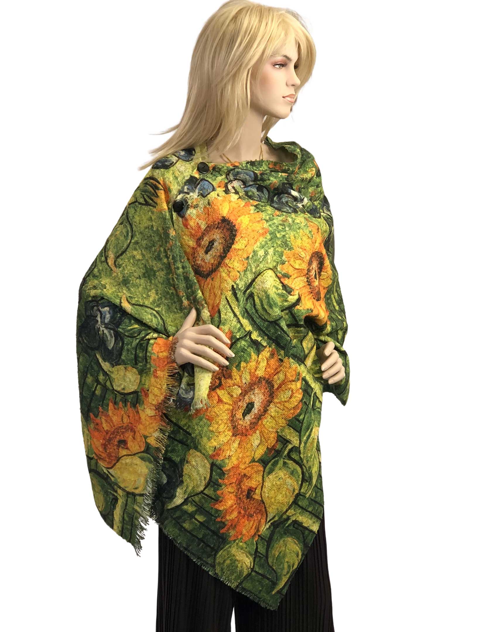 3235 - Nubby Art Design Button Shawls