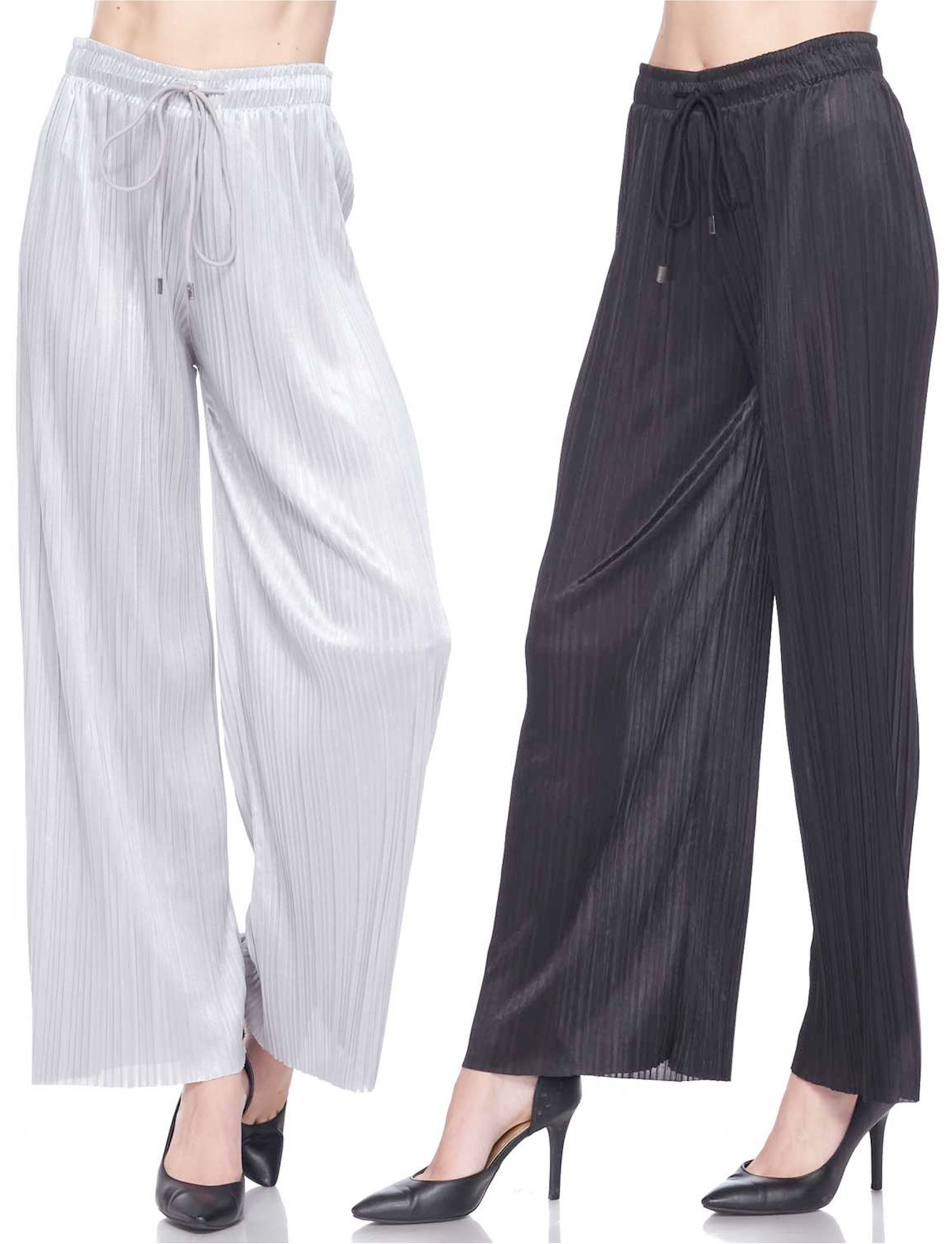 3251 - Pleated Wide Leg Shimmer Pants