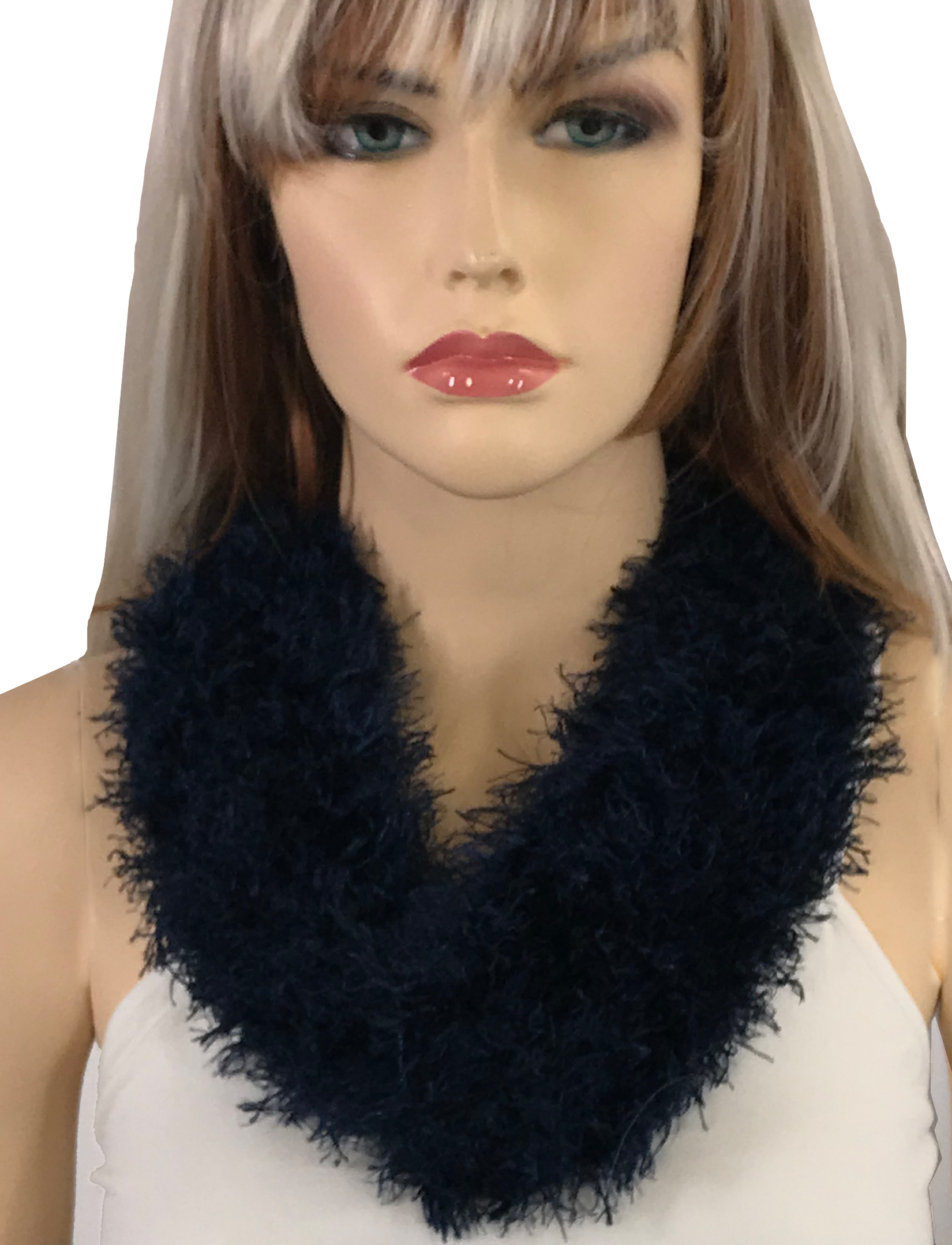 wholesale 3262 Magnetic Clasp Scarves (Eyelash Yarn)