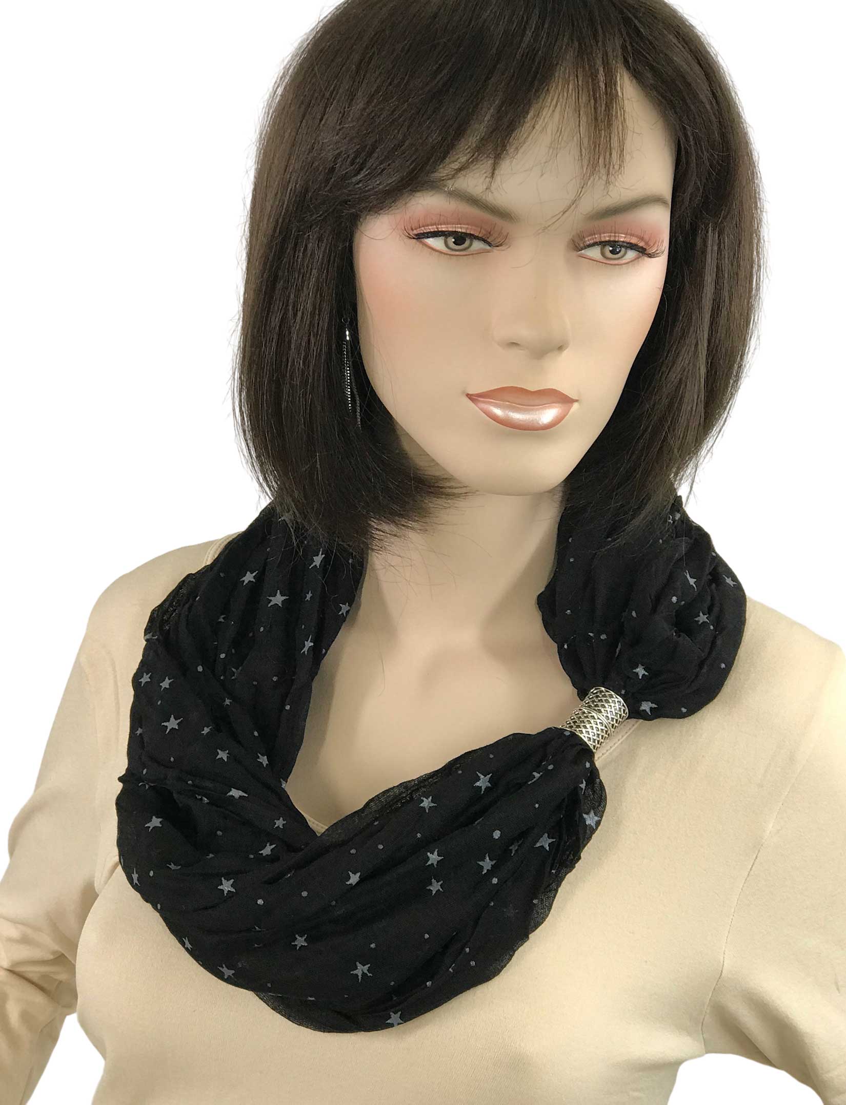 Starry Scarves with Magnetic Clasps 3287