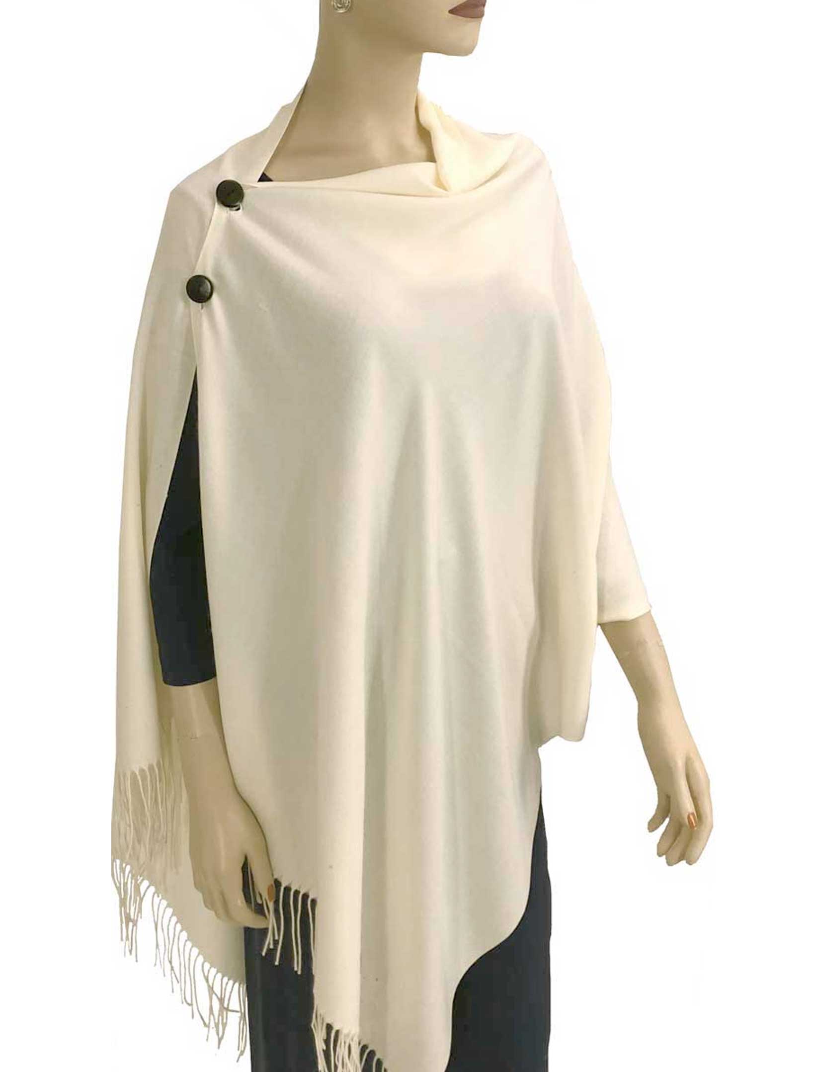 wholesale 624 - Cashmere Feel Wooden Button Shawls 