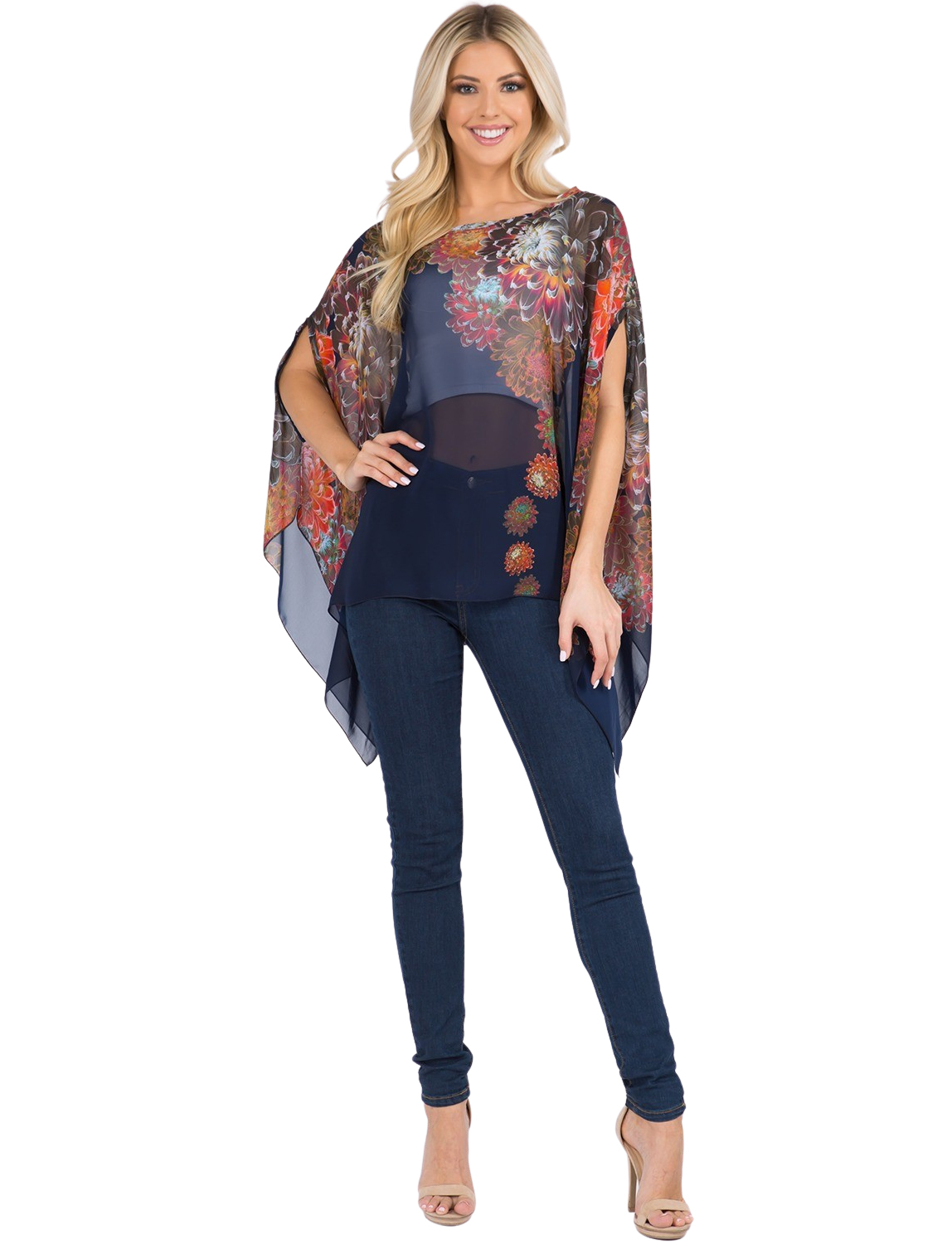 3103 - Banded Poncho with Armholes