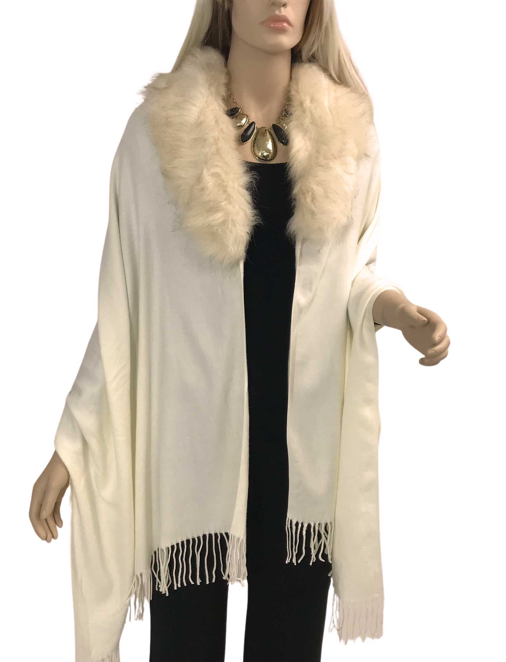 wholesale Shawls - Faux Fox Fur Collar 3561