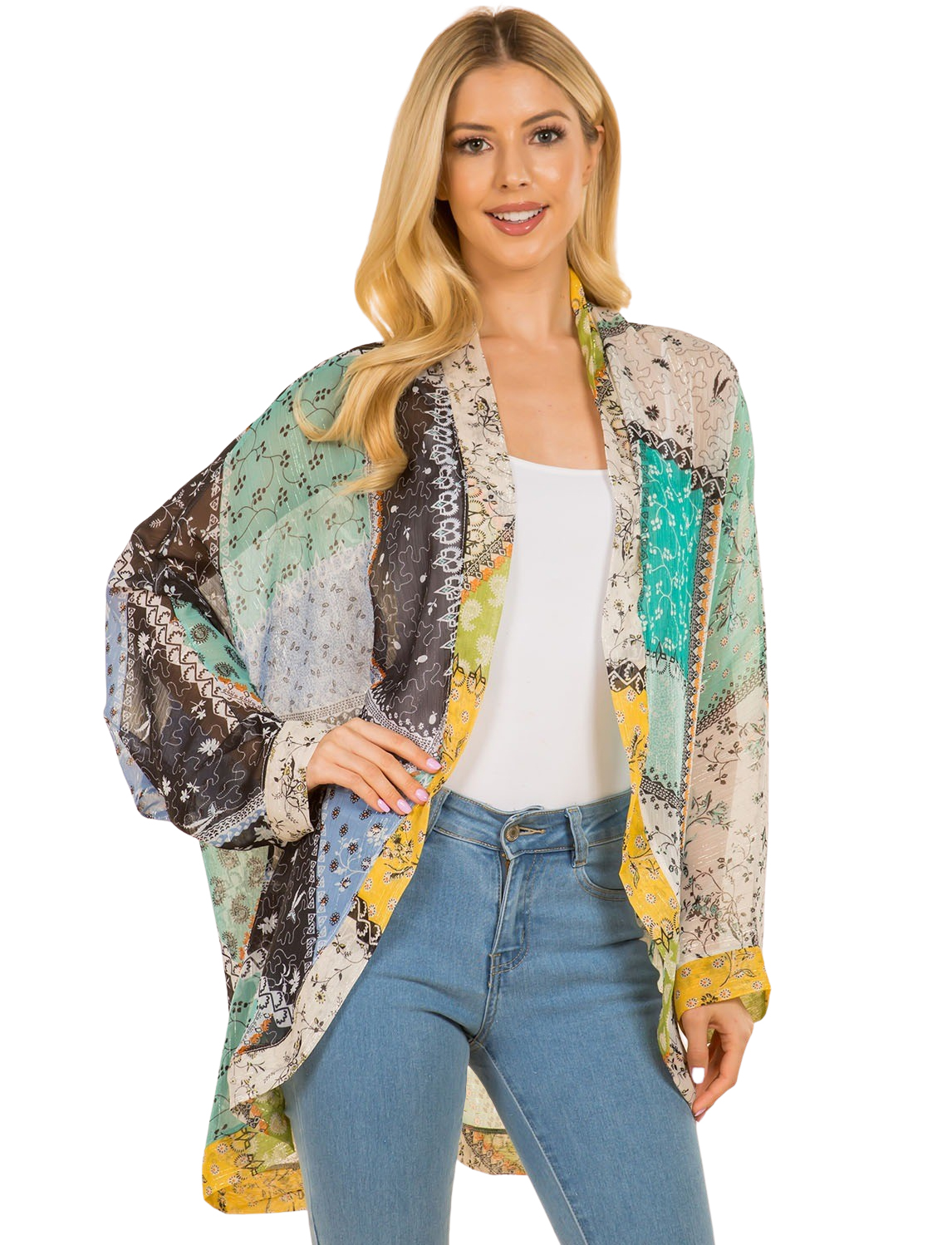 wholesale 4150 - Multi Colored Kimonos 