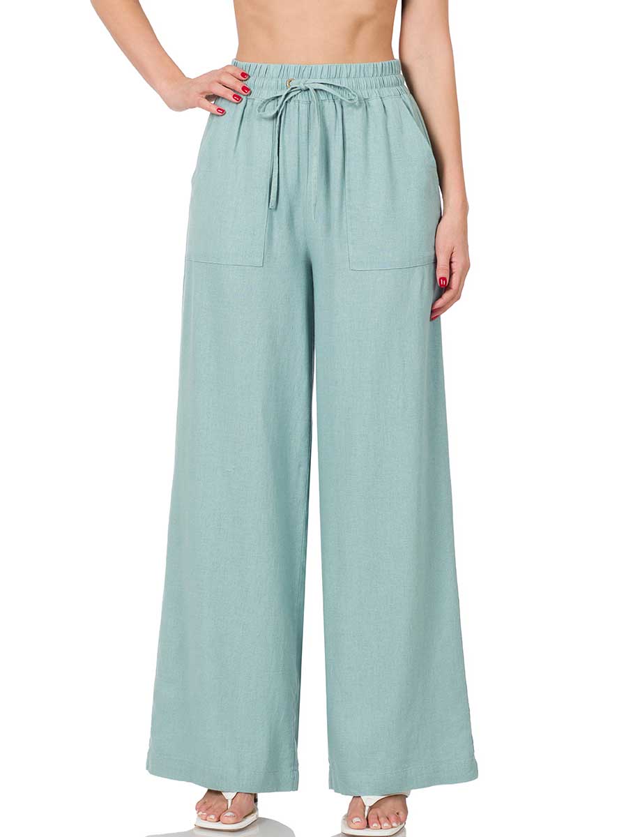 wholesale 1105 - Soft Linen Blend Pants 