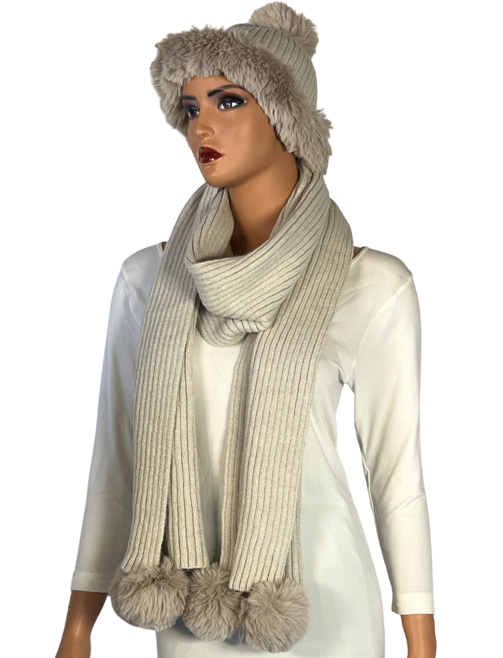 wholesale 3744 - Knitted Scarves / Matching Hats