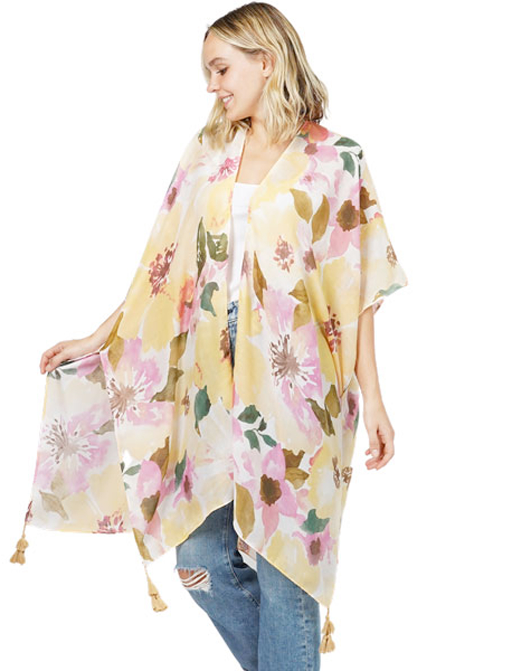 wholesale 10476 - Floral Kimono