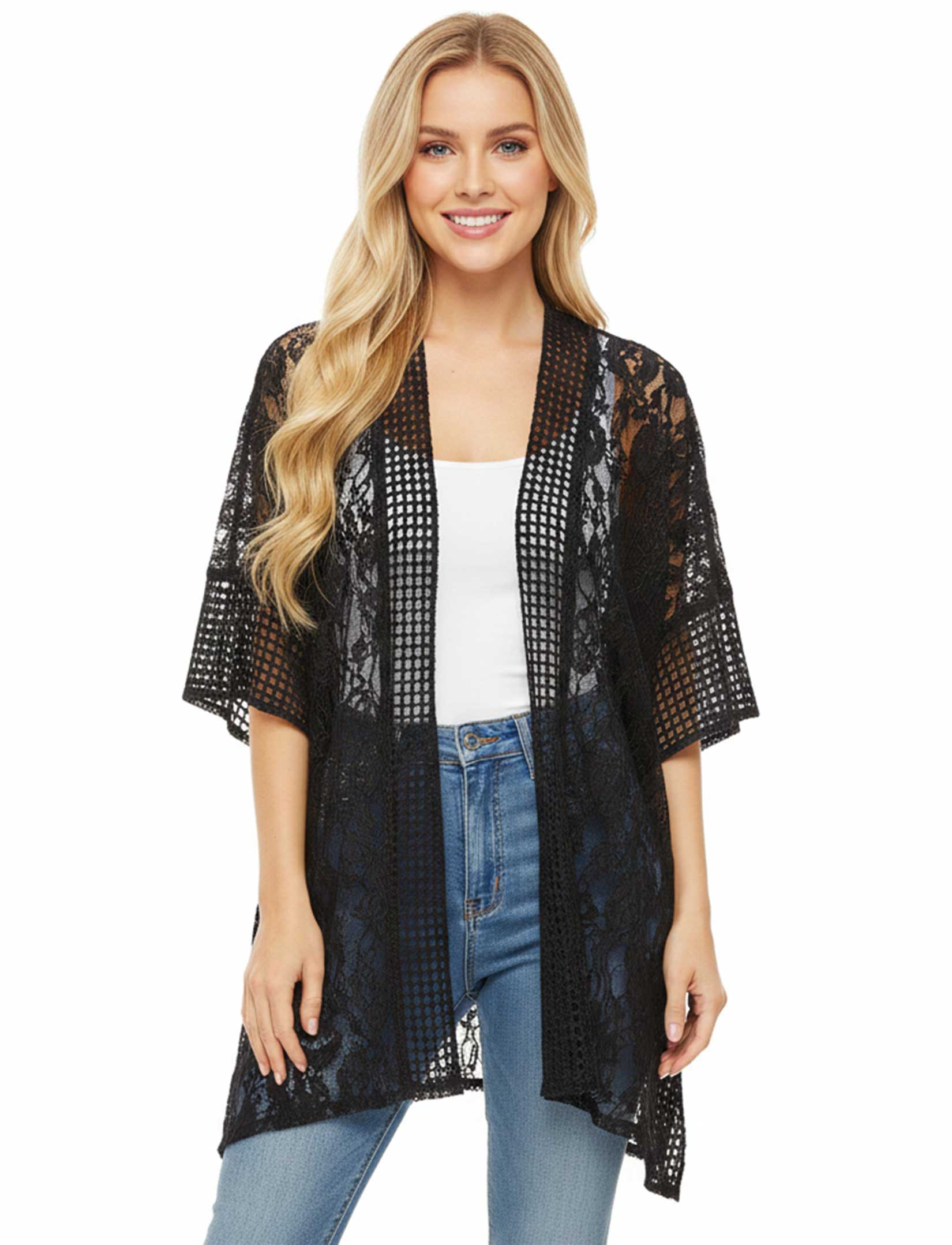 wholesale 4337 - Chenille Knit Kimono