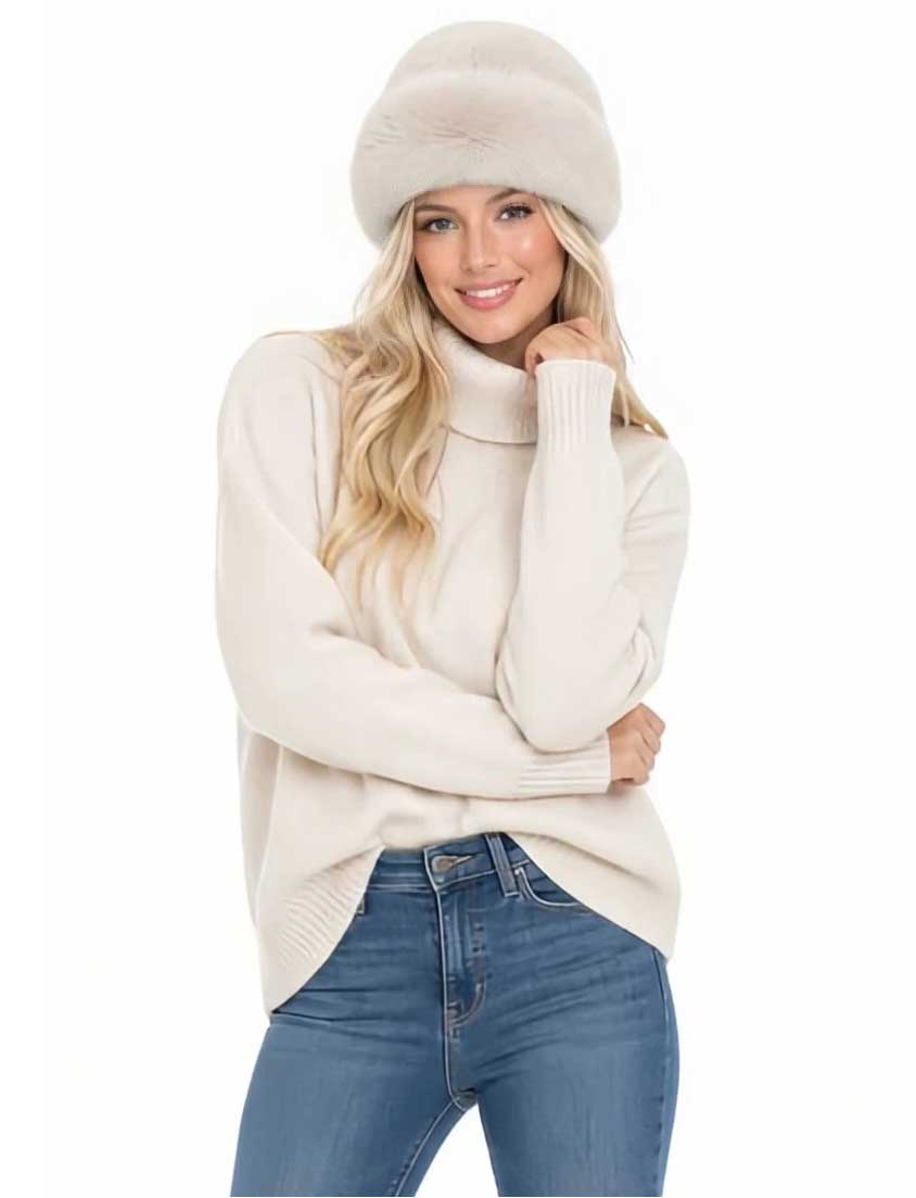 3993 - Fur Trimmed Plush Hats
