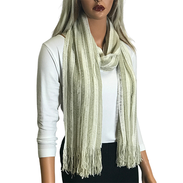 1120 - Knitted Striped Scarves