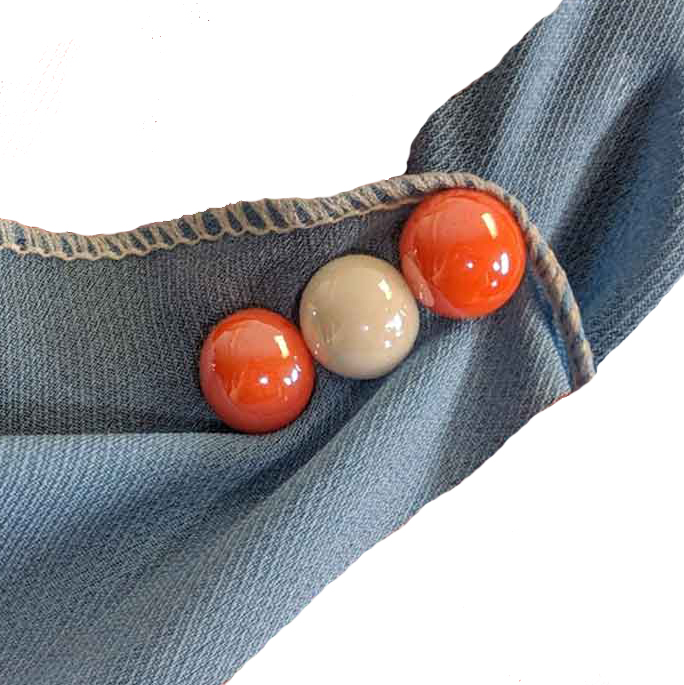 1074 Mini Magnetic Scarf Button Brooch