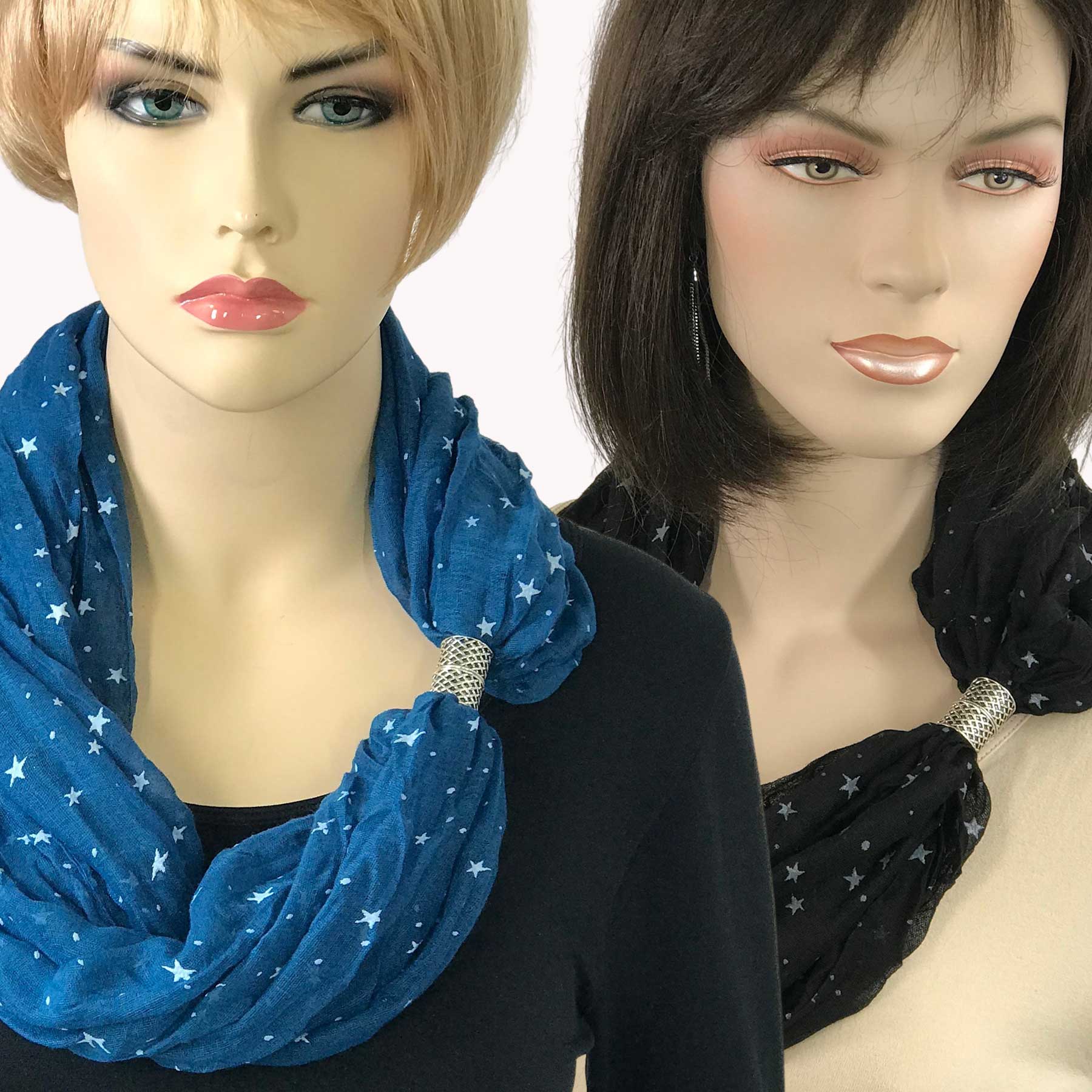 Starry Scarves with Magnetic Clasps 3287