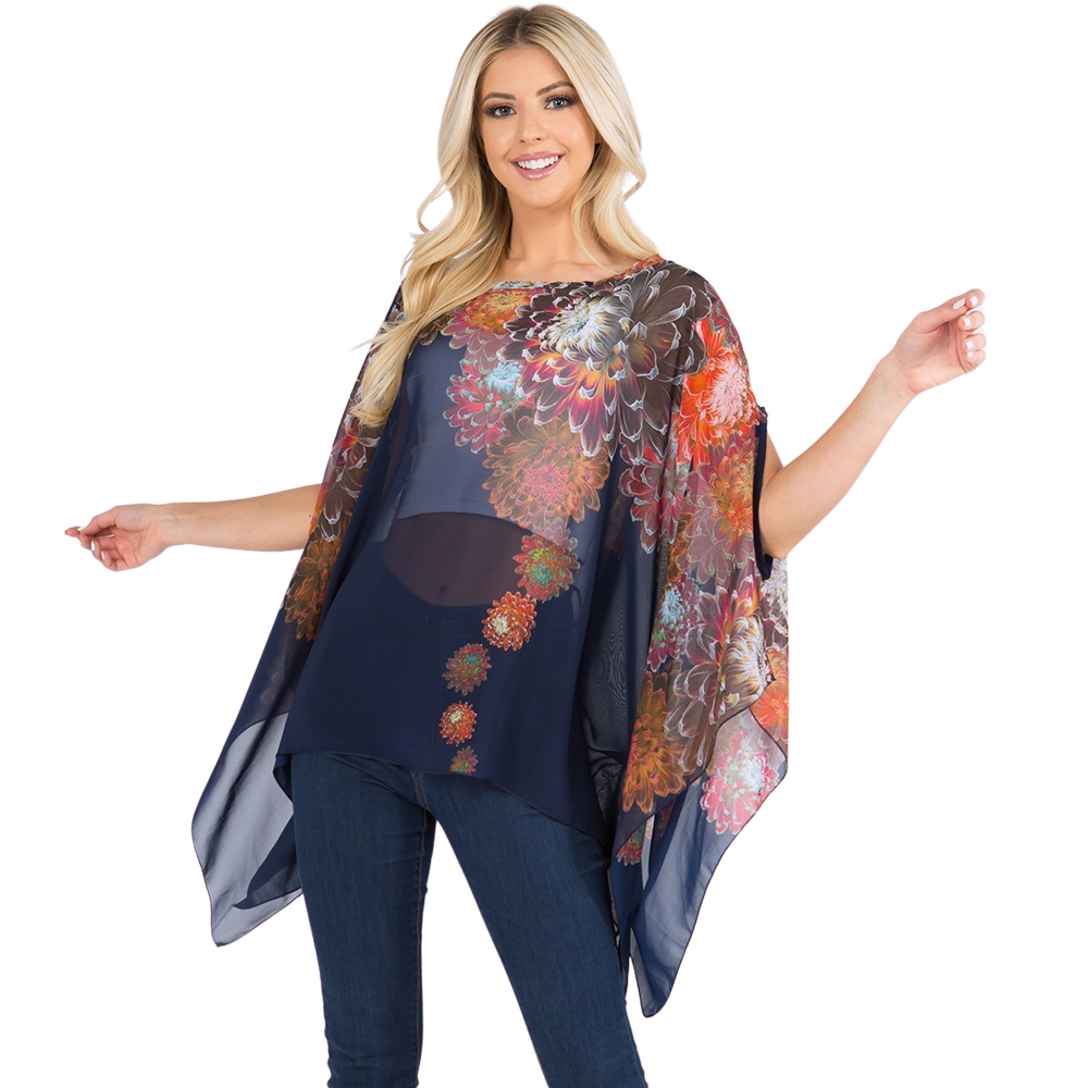 3103 - Banded Poncho with Armholes