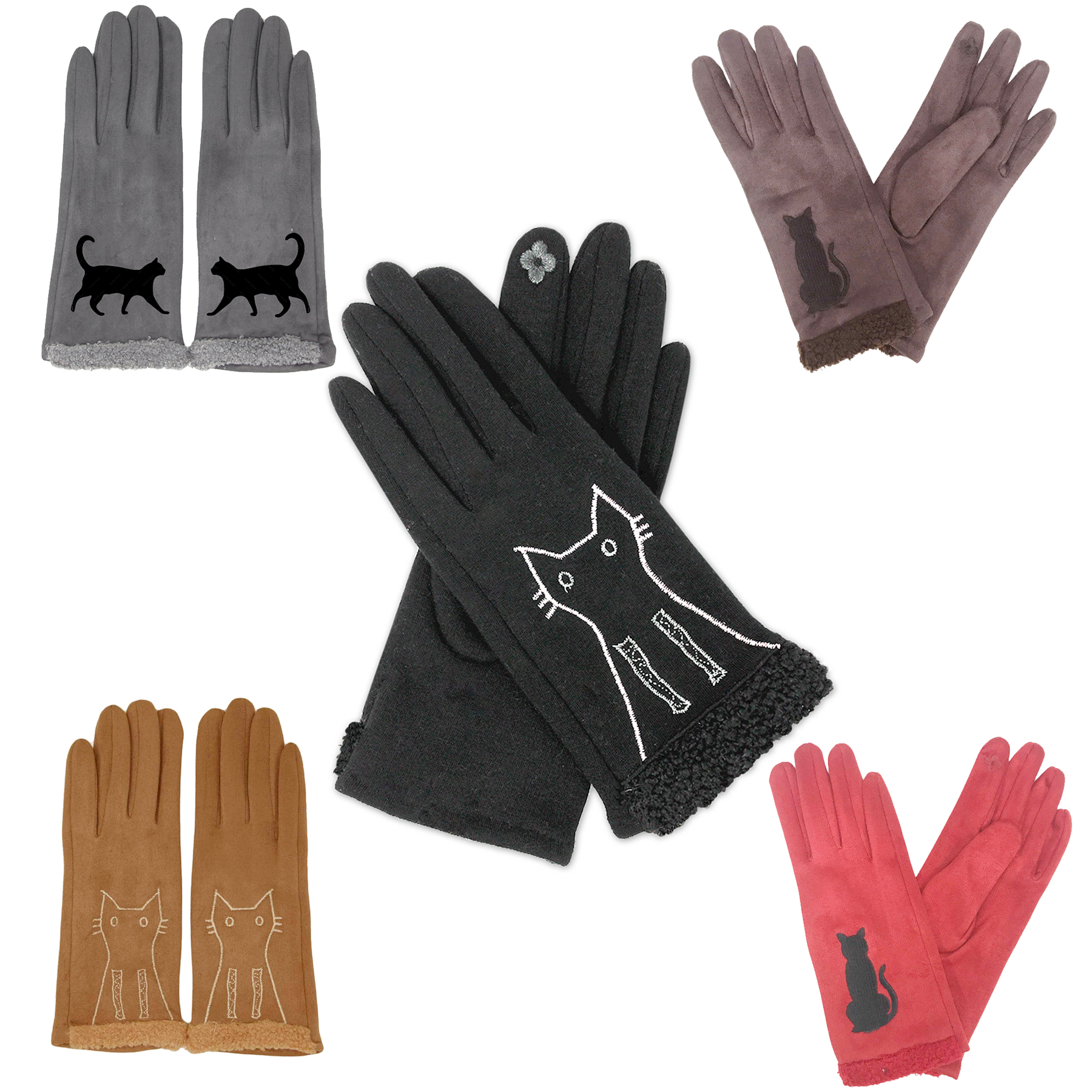 3897 - Cat Motif Gloves