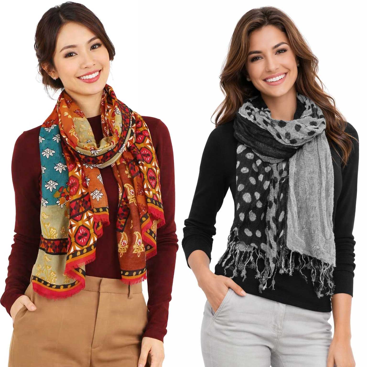3983 - Bohemian Style Scarves 3983 - Bohemian Style Scarves