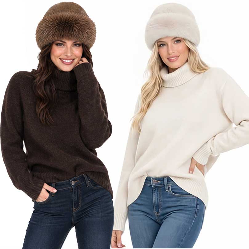 3993 - Fur Trimmed Plush Hats 3993 - Fur Trimmed Plush Hats